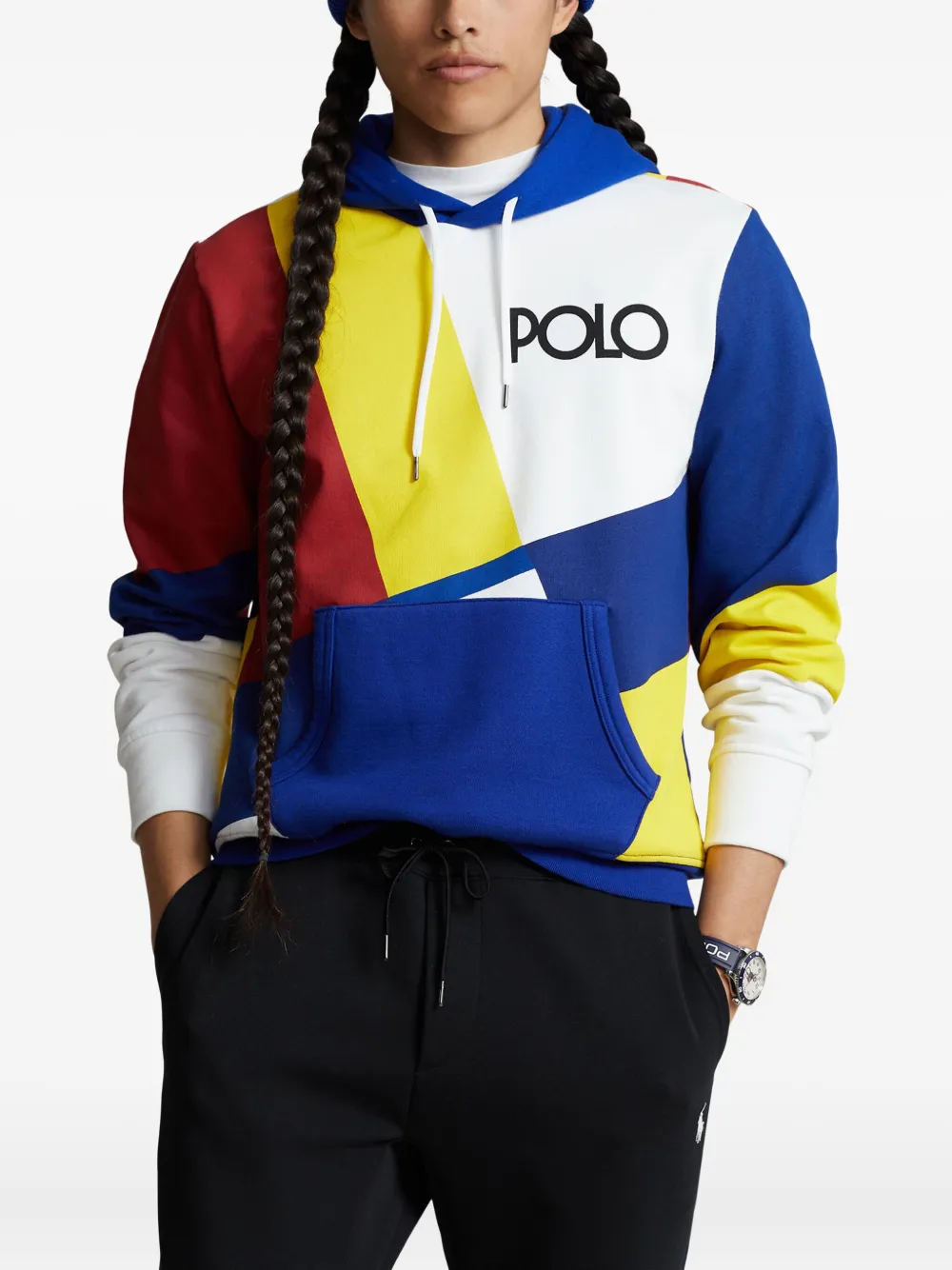 Polo Ralph Lauren Hoodie met colourblocking Blauw