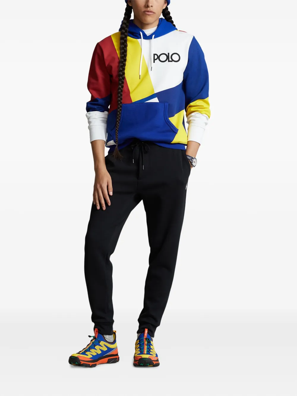 Polo Ralph Lauren Hoodie met colourblocking Blauw
