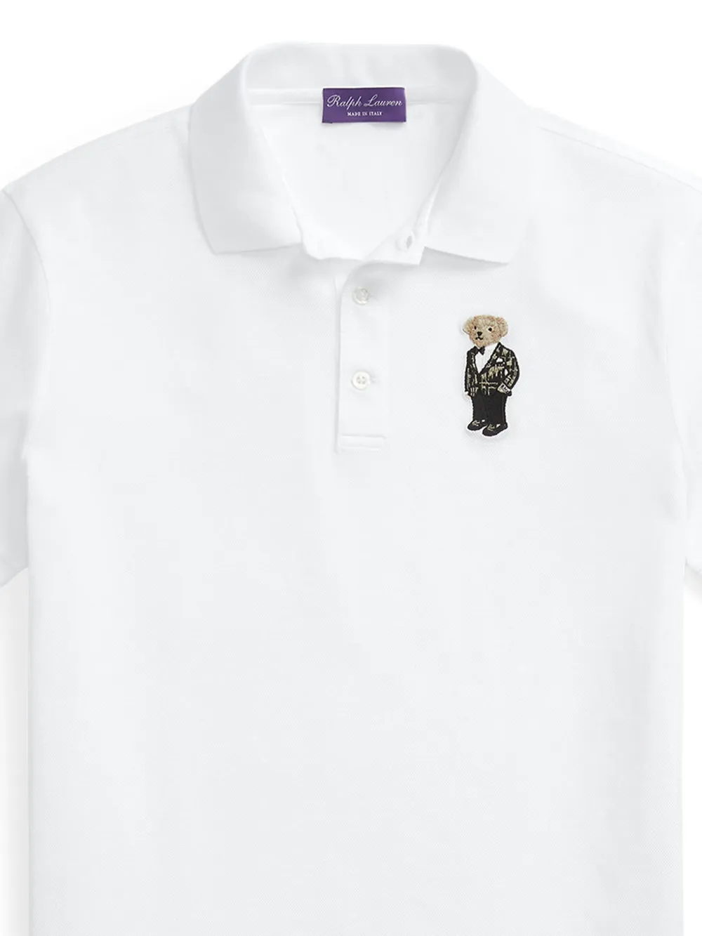 Ralph Lauren Purple Label Poloshirt met borduurwerk - Wit