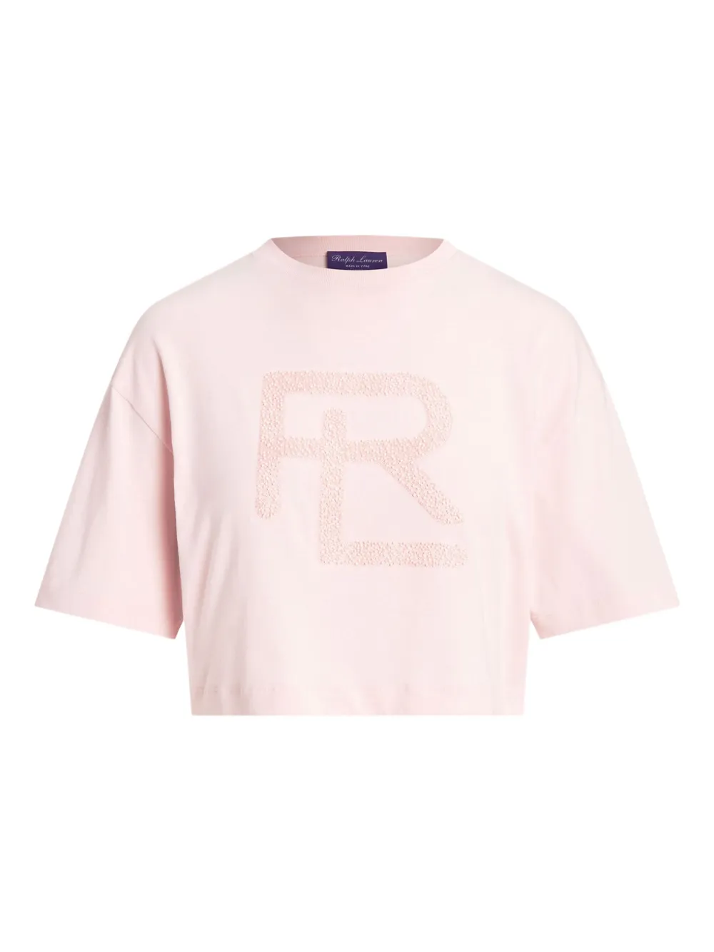 Ralph Lauren Cropped T-shirt In Pink