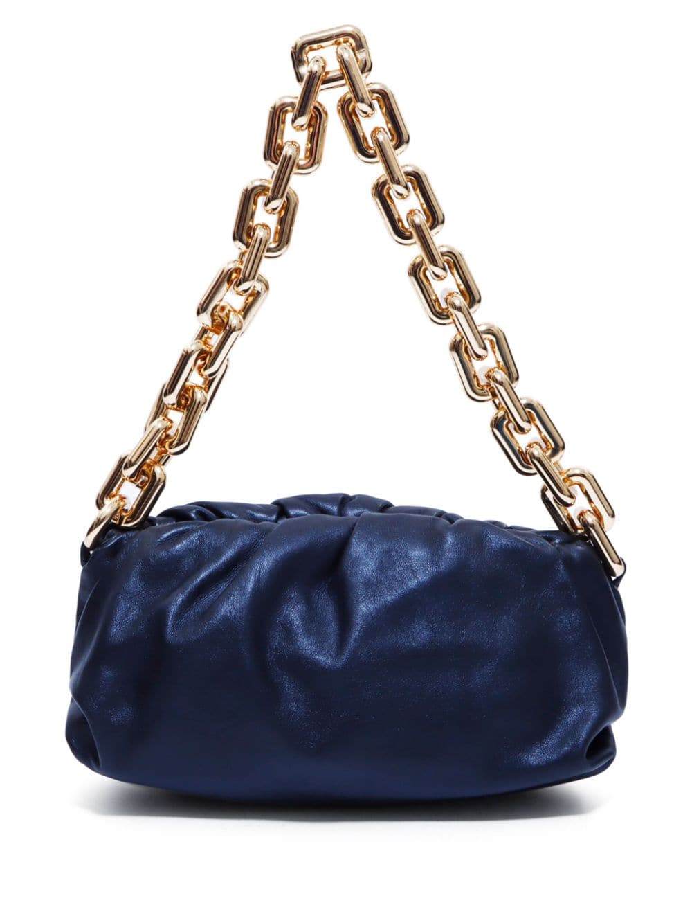 Pre-owned Bottega Veneta 2000 Chain Pouch Shoulder Bag In Blue