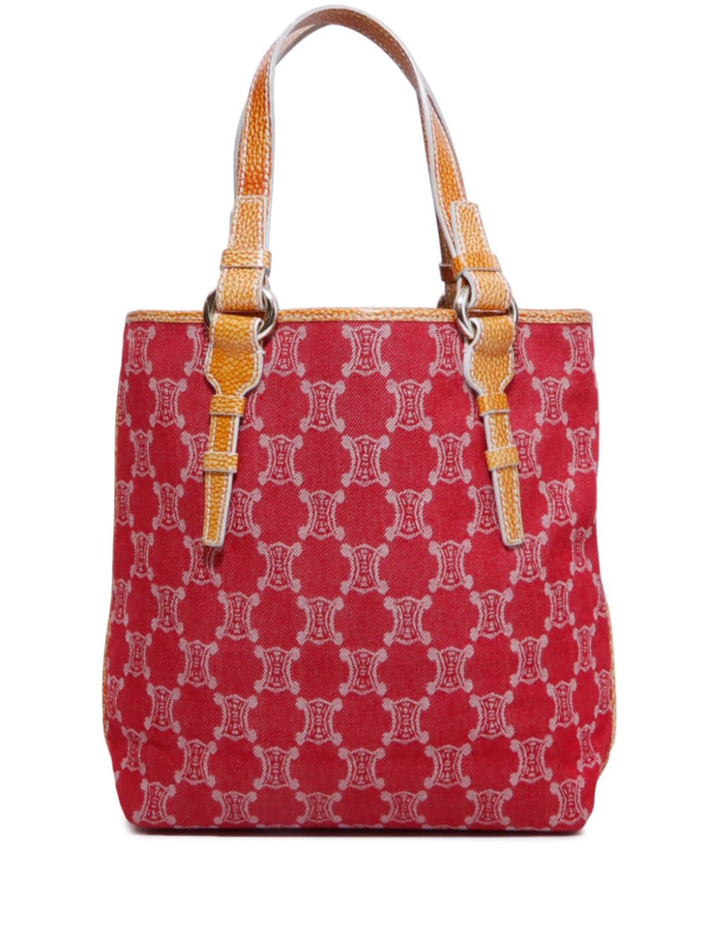 Pre-owned Cartier Macadam Canvas Tote Bag In Red