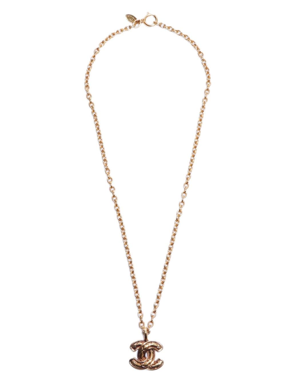 CHANEL Pre-Owned 1980s-1990s matelassé CC necklace - Oro