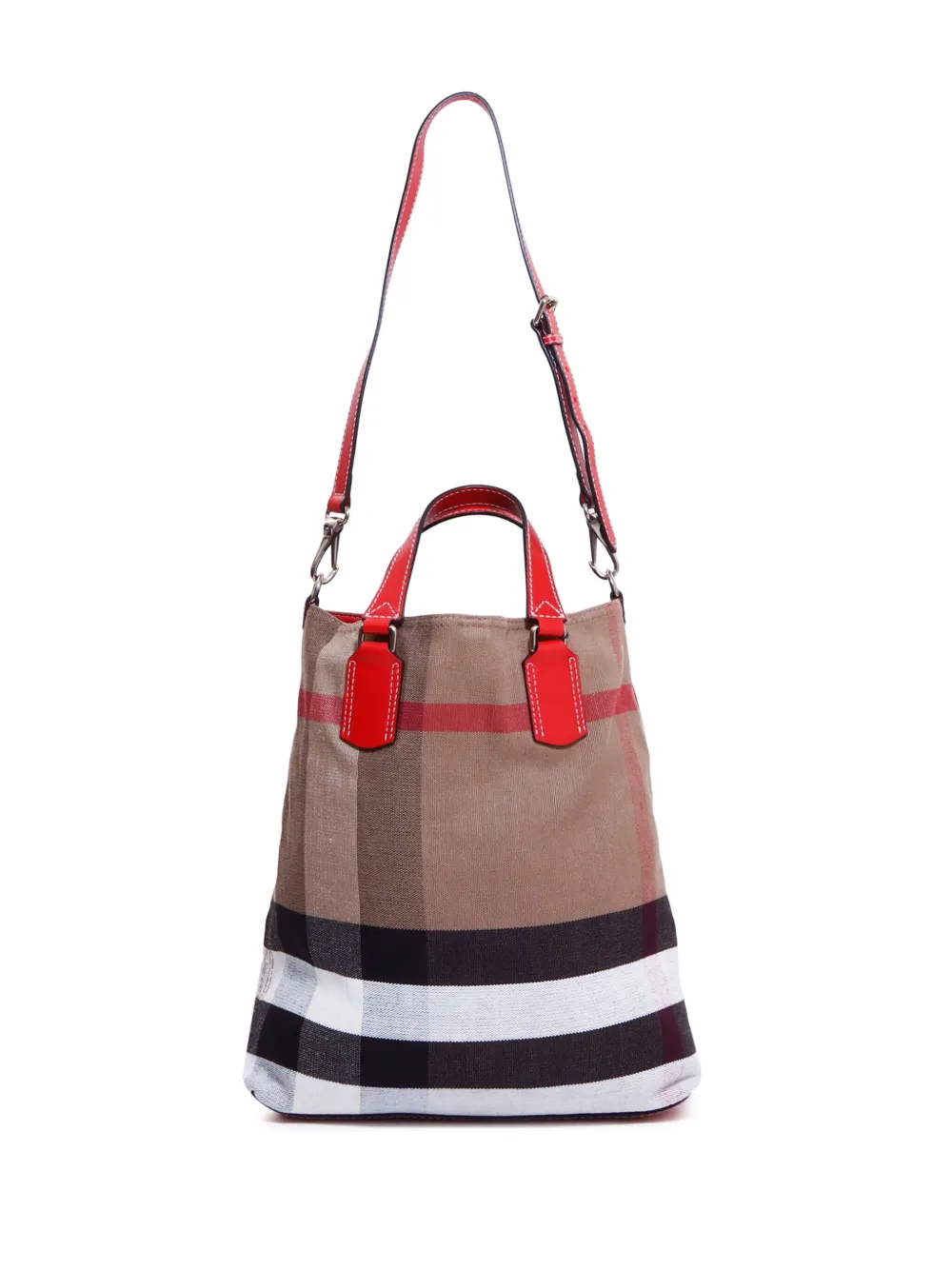 Burberry Pre-Owned Mega check-print two-way bag - BEIGe