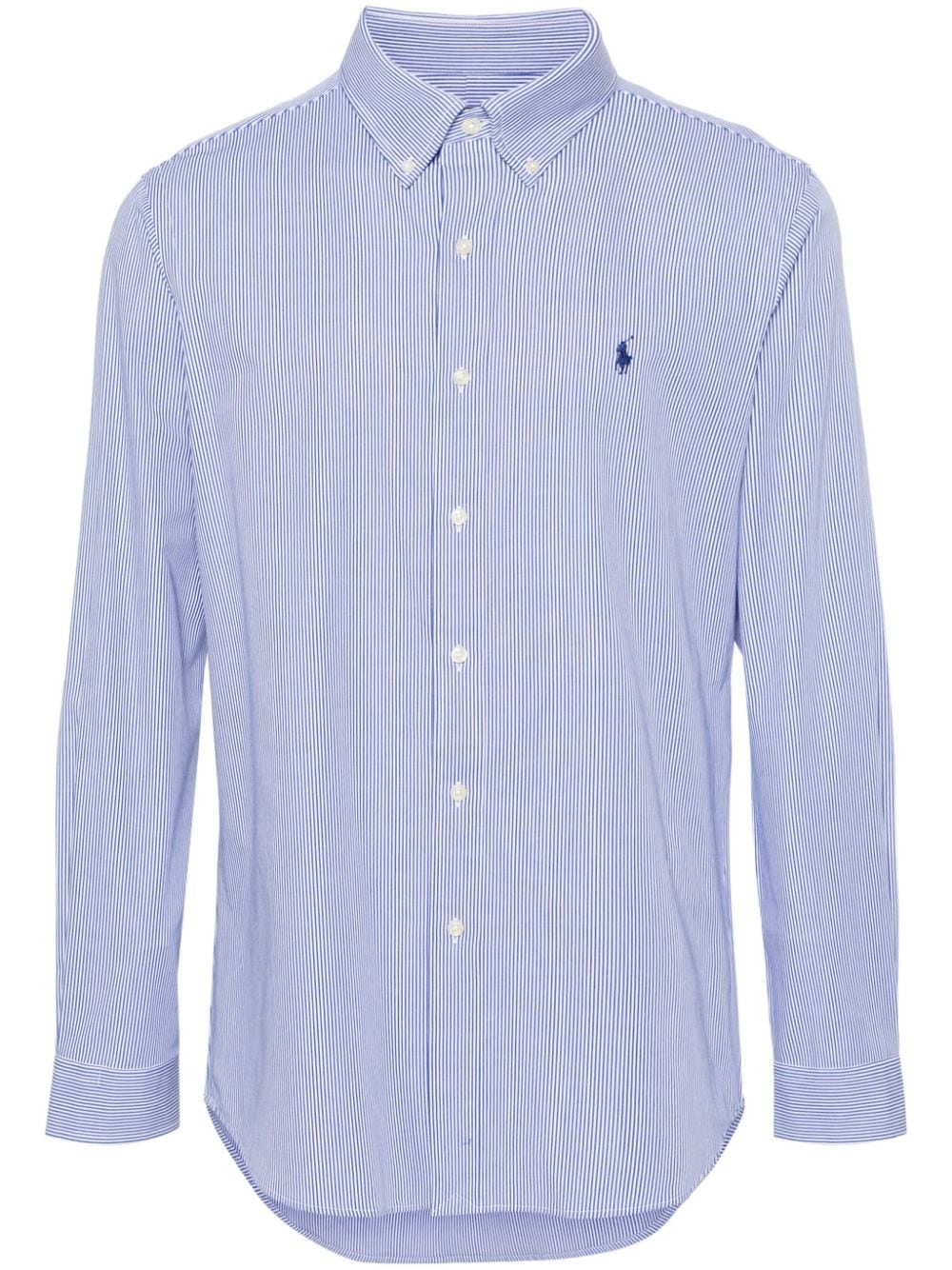 Polo Ralph Lauren Polo Pony-embroidered Poplin Shirt In Blue
