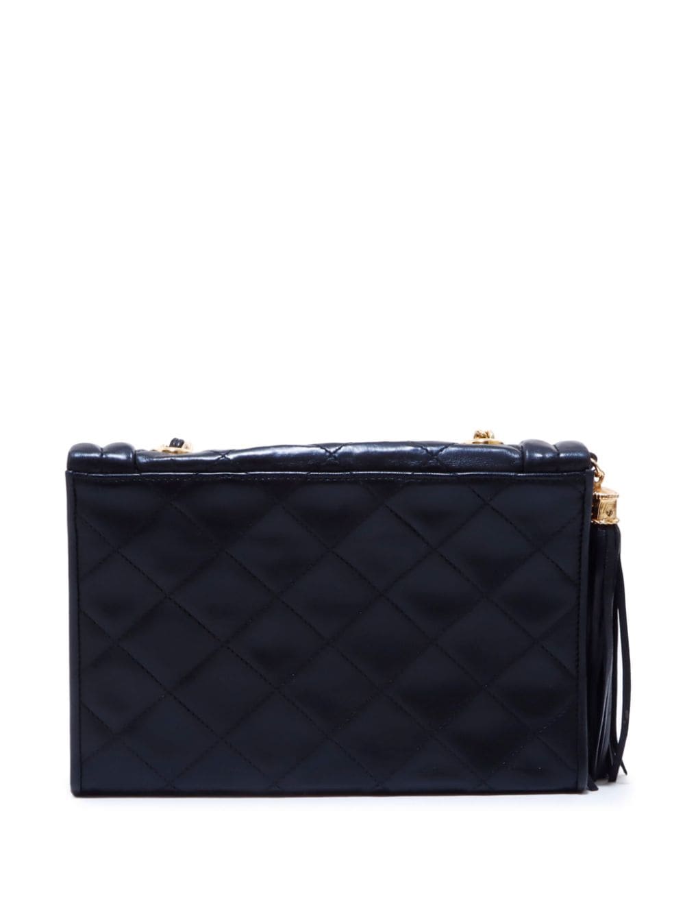 CHANEL Pre-Owned 1989-1991 Matrasse schoudertas met kwastje - Zwart