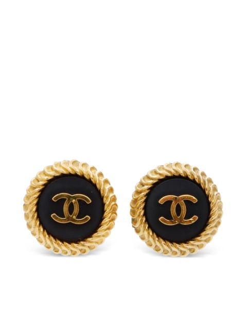 CHANEL Pre-Owned 1995 Coco Mark clip-on earrings