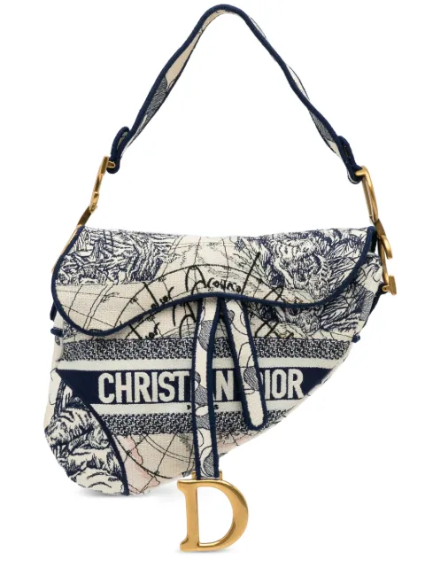 Christian Dior Pre-Owned 2020 pre-owned canvas Saddle bag