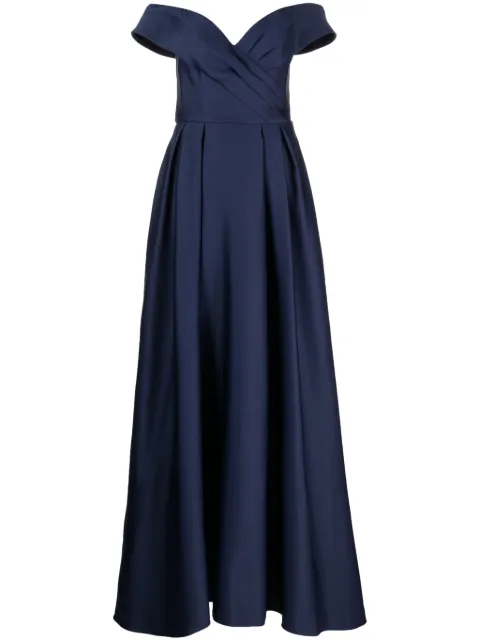Marchesa Notte Duchess satin-finish ball gown
