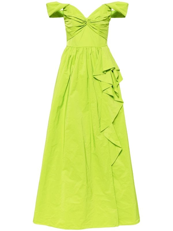 Lime Green Taffeta Dress