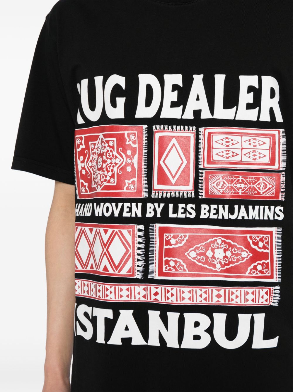 Shop Les Benjamins X Market Rug Dealer Cotton T-shirt In Black