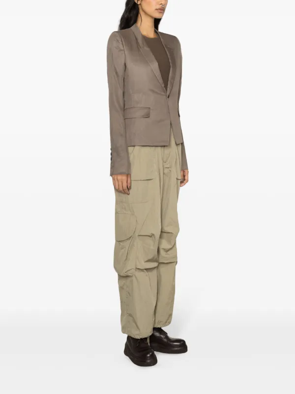 Rick Owens 60CM Soft Cotton Blazer | Grey | FARFETCH
