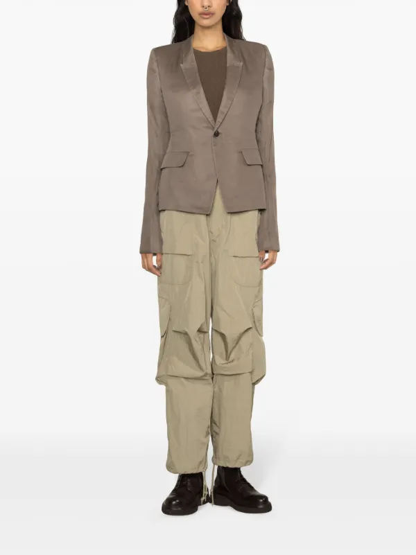 Rick Owens 60CM Soft Cotton Blazer | Grey | FARFETCH