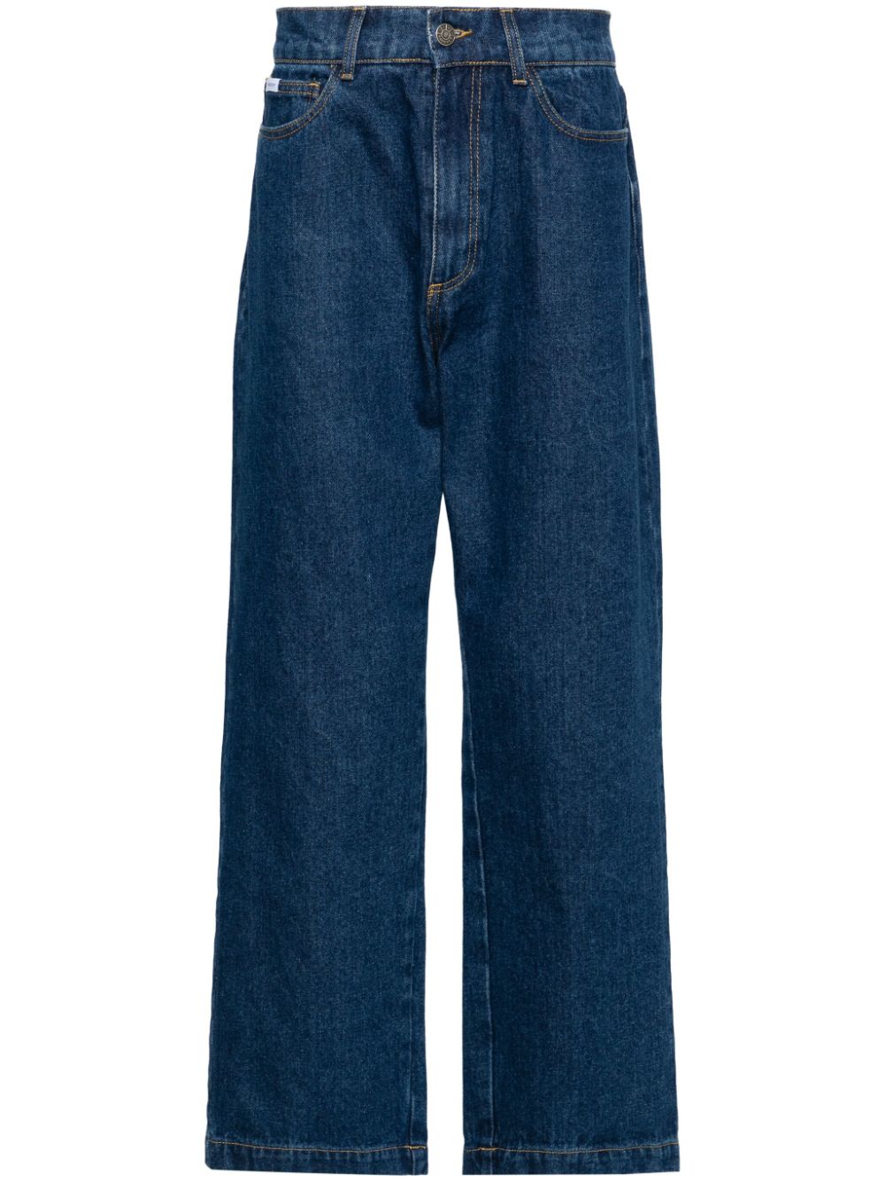 RASSVET Typo Classic mid-rise straight-leg jeans - Blau