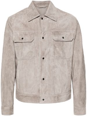 Armani suede outlet jacket