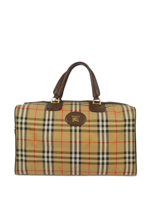 Sac Boston à motif House Check (années 1990-2000) - Burberry Pre-Owned - Modalova