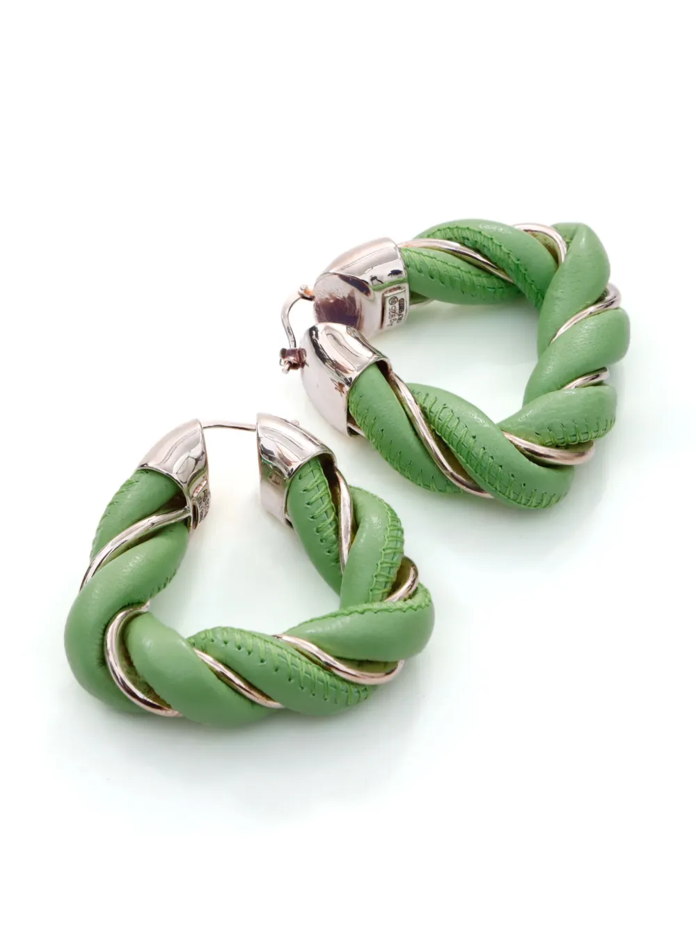 Bottega Veneta Pre-Owned arracadas con detalle retorcido | Image 2