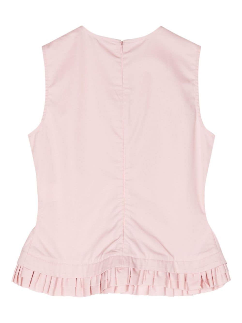 Shop Molly Goddard Edwina Ruffled Sleeveless Top In Pink