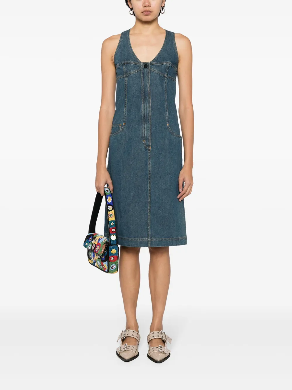 CHANEL Pre-Owned 1999 denim jurk - Blauw
