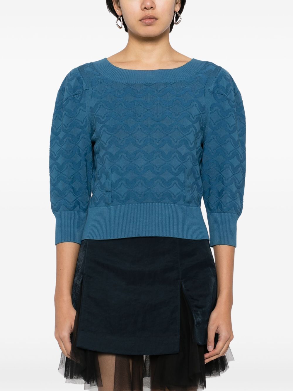 CHANEL 2000s Coco wave-jacquard cardigan Women