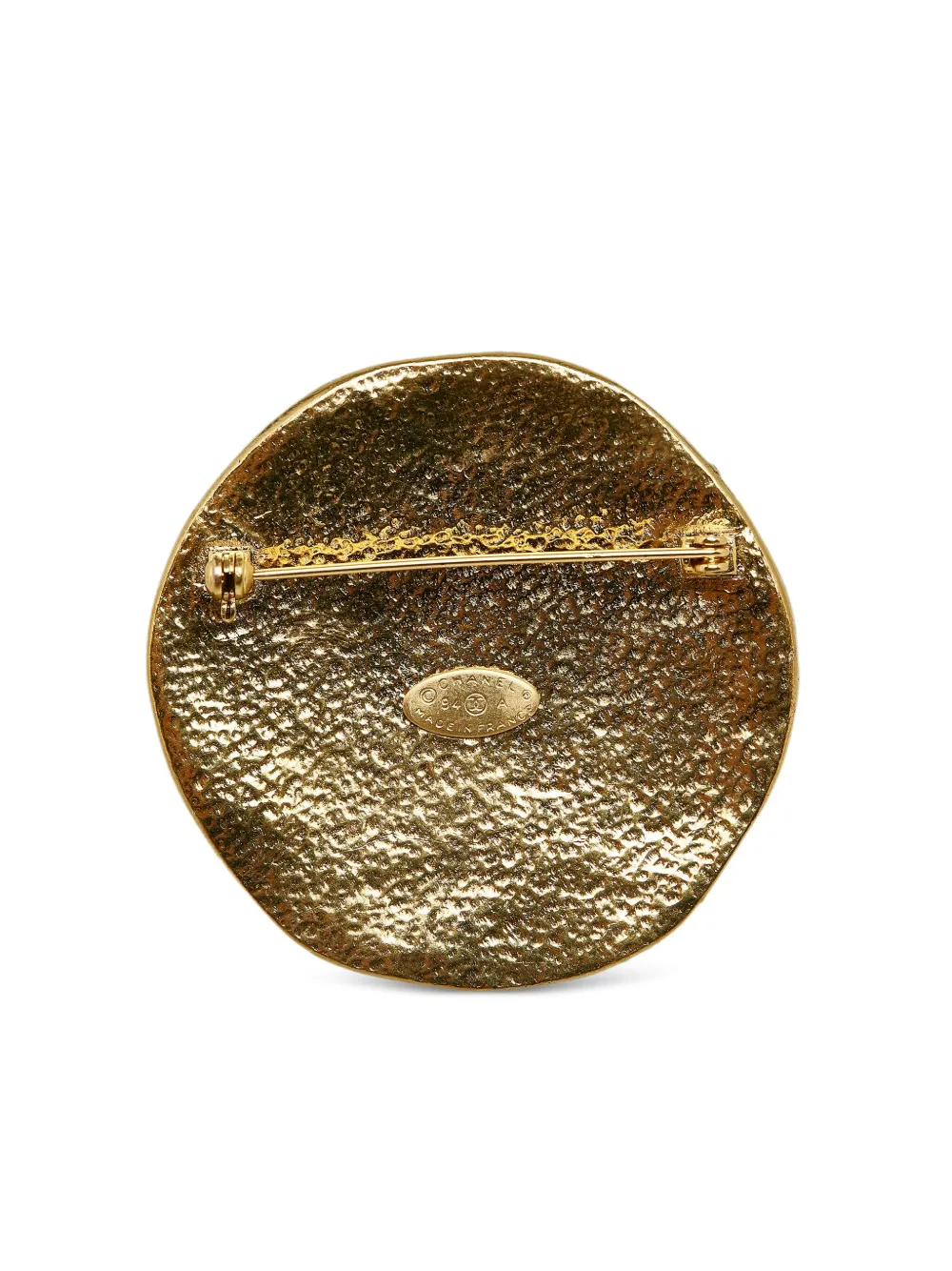 CHANEL Pre-Owned CC vergulde broche - Goud