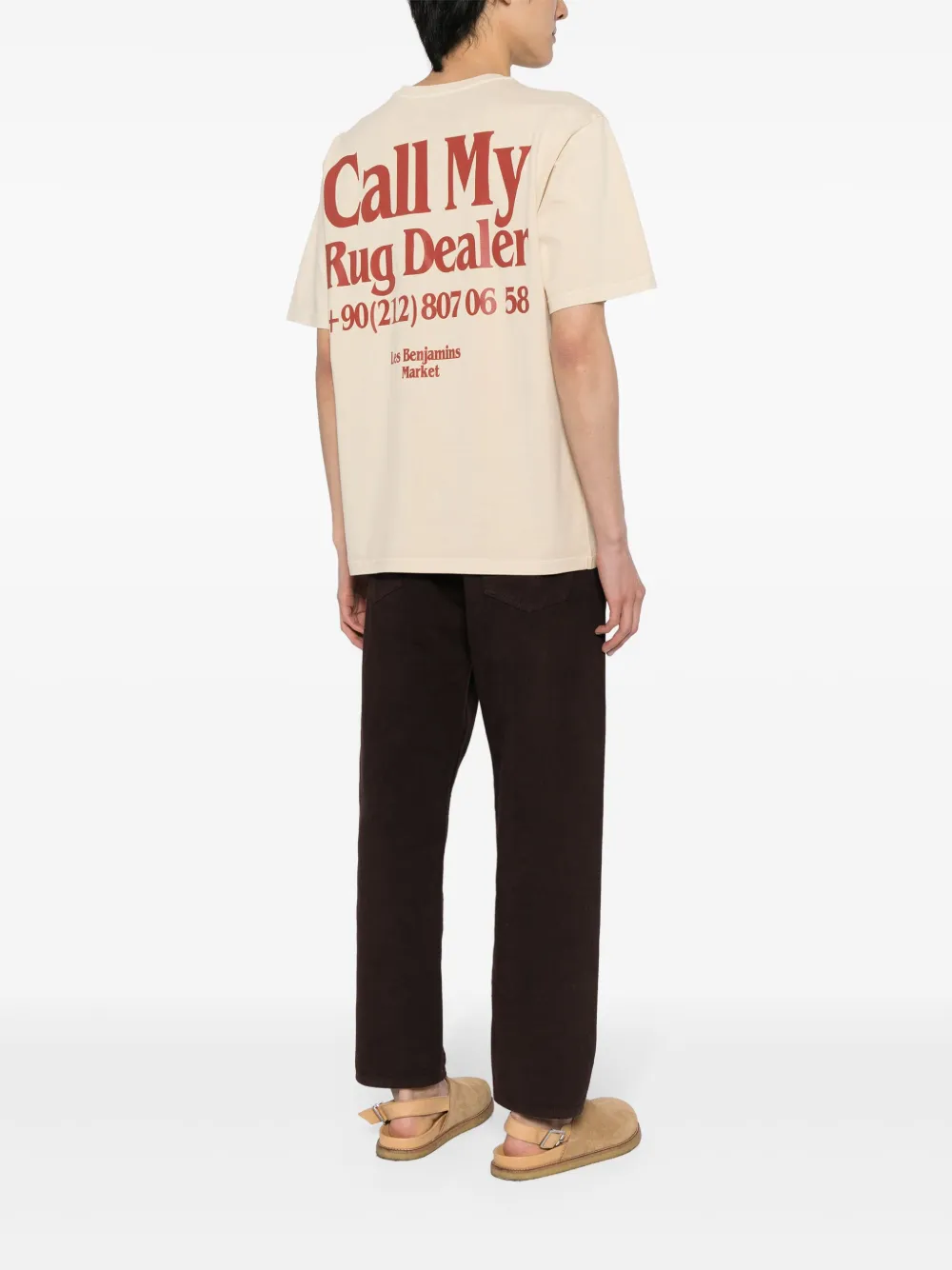 Les Benjamins x Market Call My katoenen T-shirt - Geel