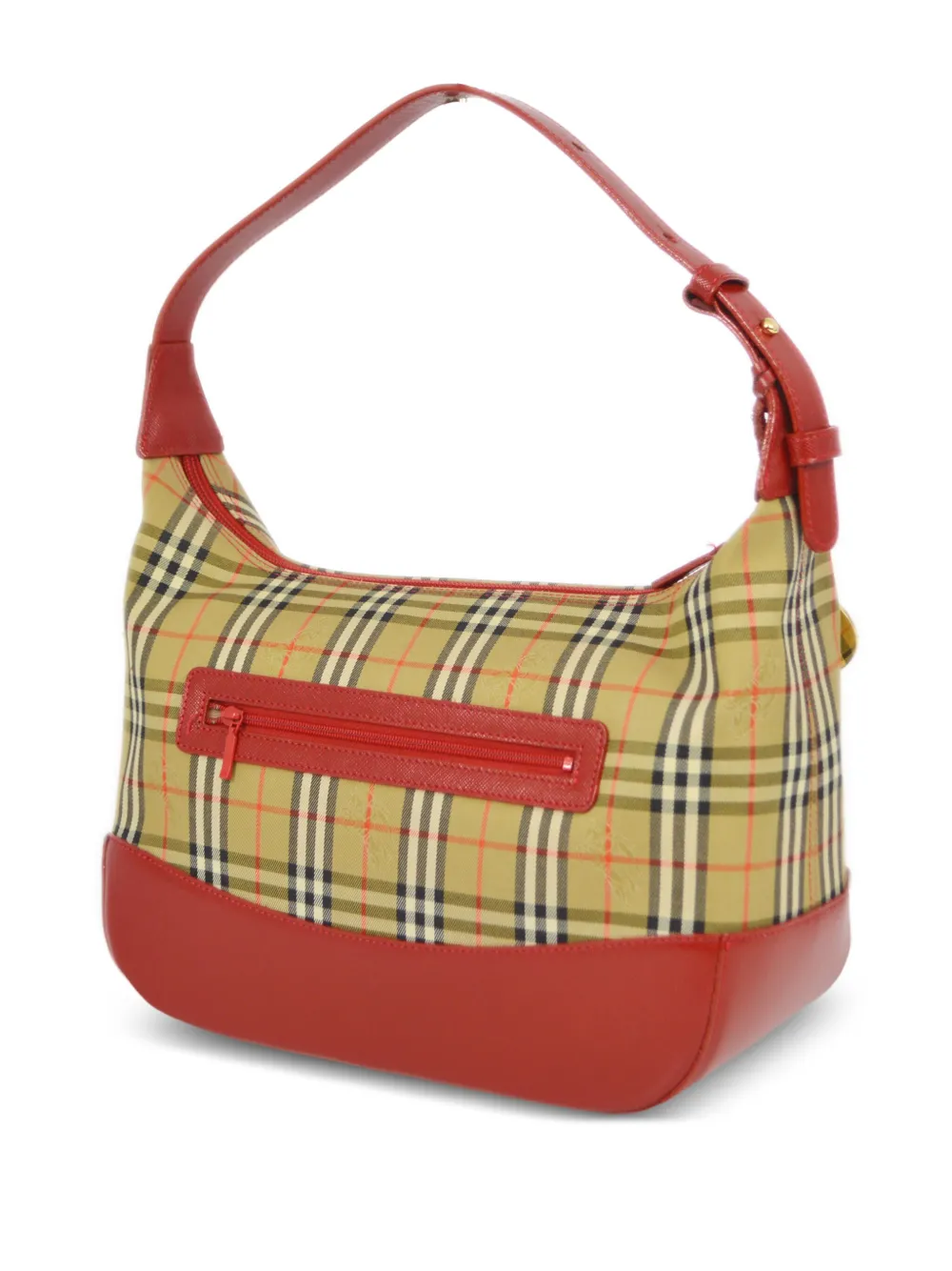 Burberry Pre-Owned 1990-2000s pre-owned geruite schoudertas - Beige