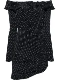 Alessandra Rich polka-dot silk mini dress - Blue