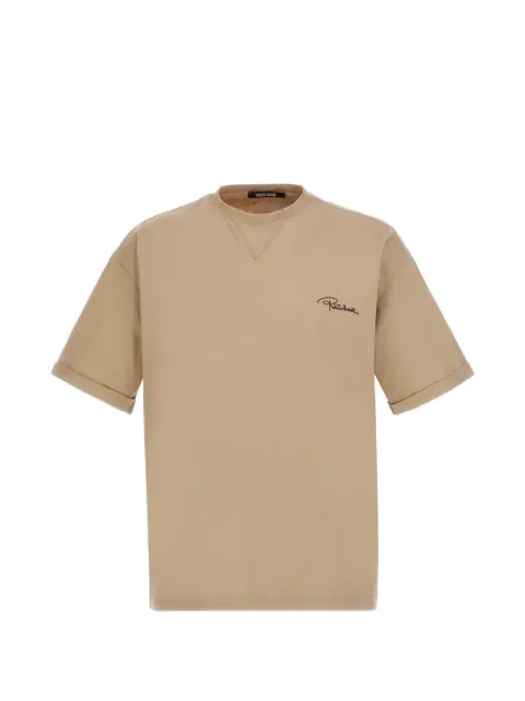 Roberto Cavalli logo-patch T-shirt