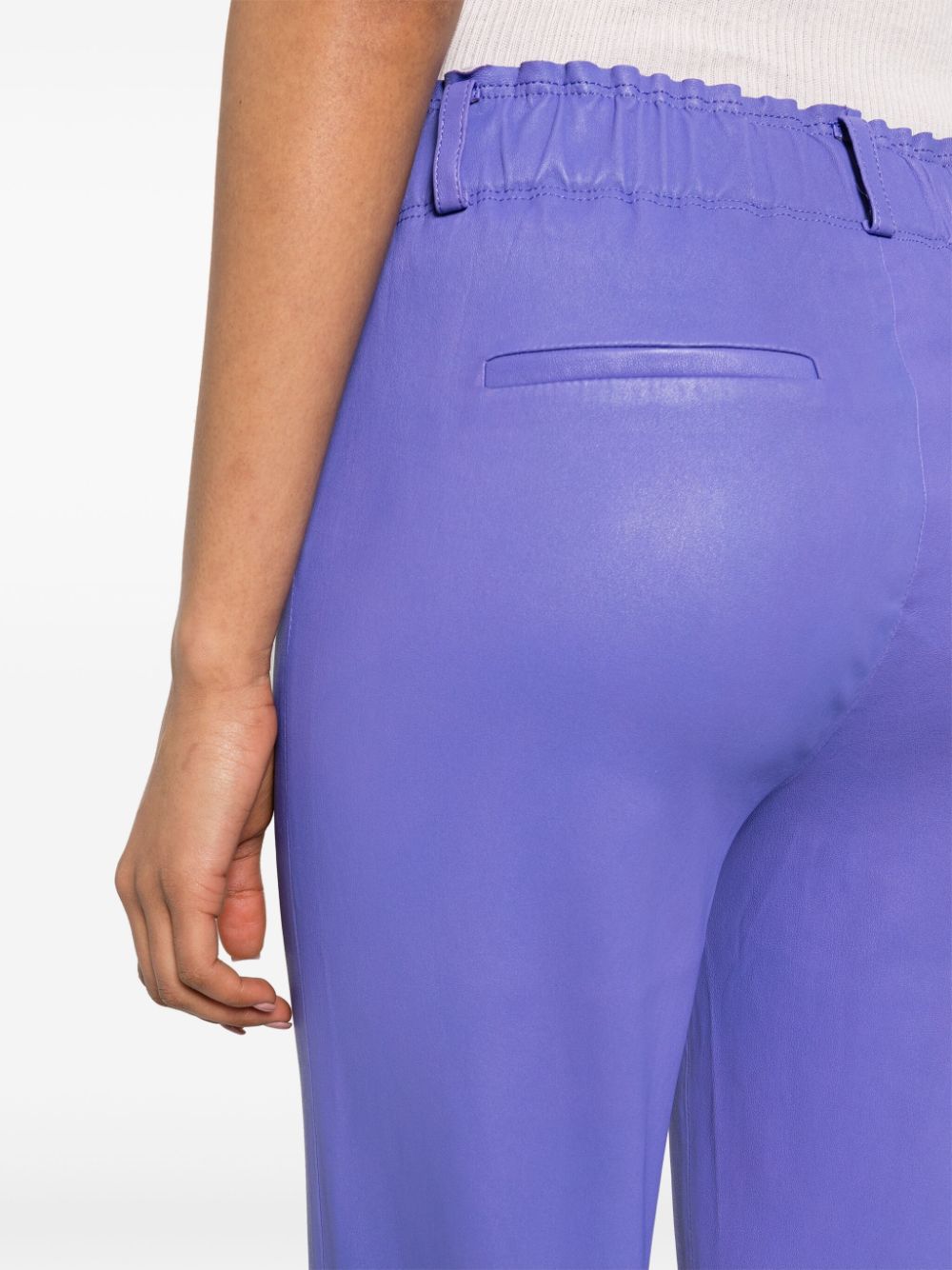 Shop Arma Ferrara High-waist Wide-leg Trousers In Purple