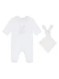 Tartine Et Chocolat rabbit-embroidered cotton romper - White