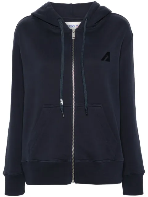 Autry logo-embroidered cotton hoodie