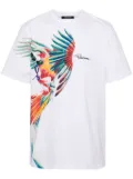 Roberto Cavalli parrot-print cotton T-shirt - White