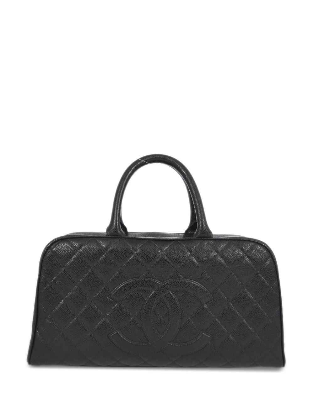 CHANEL Pre-Owned 2003 CC diamond-quilted Boston handbag – Black