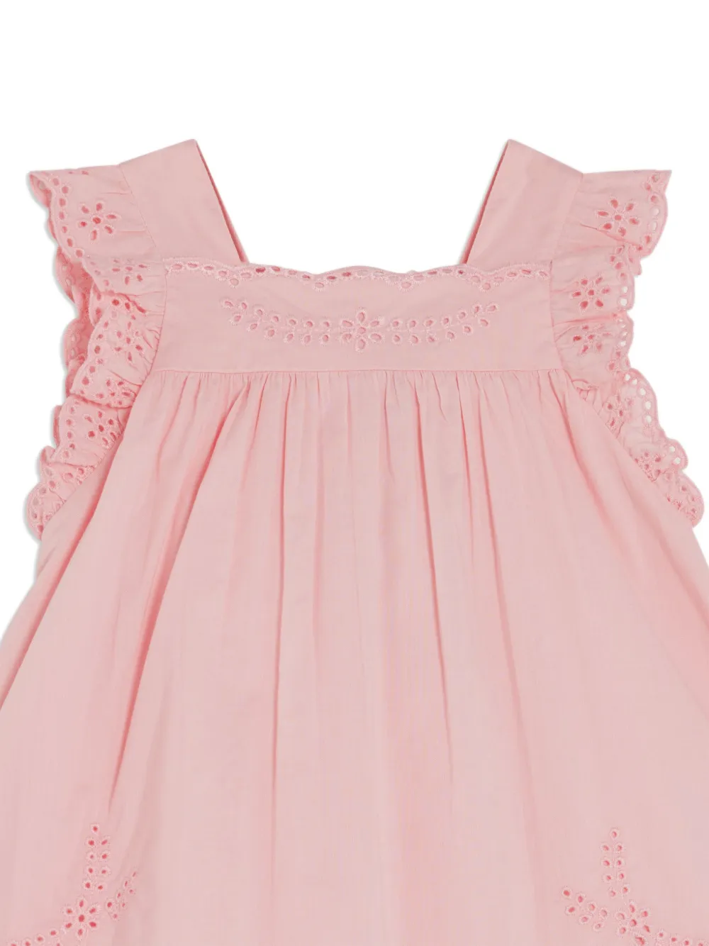 Shop Tartine Et Chocolat Broderie Anglaise Cotton Dress In Pink