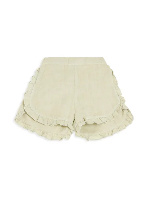 Tartine Et Chocolat ruffled linen shorts