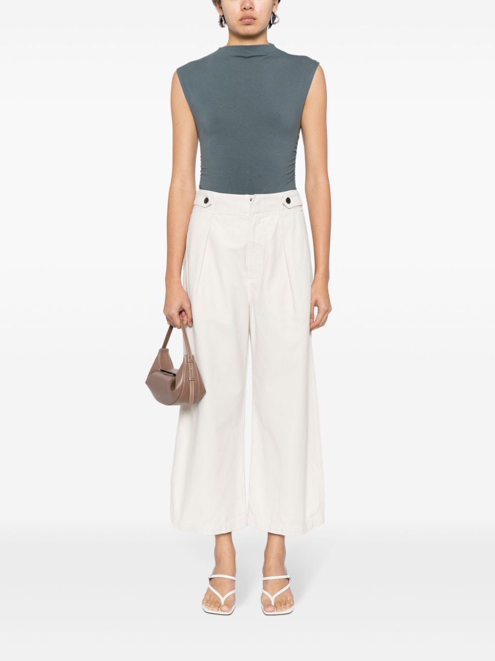 Shop Citizens Of Humanity Payton Wide-leg Trousers In White