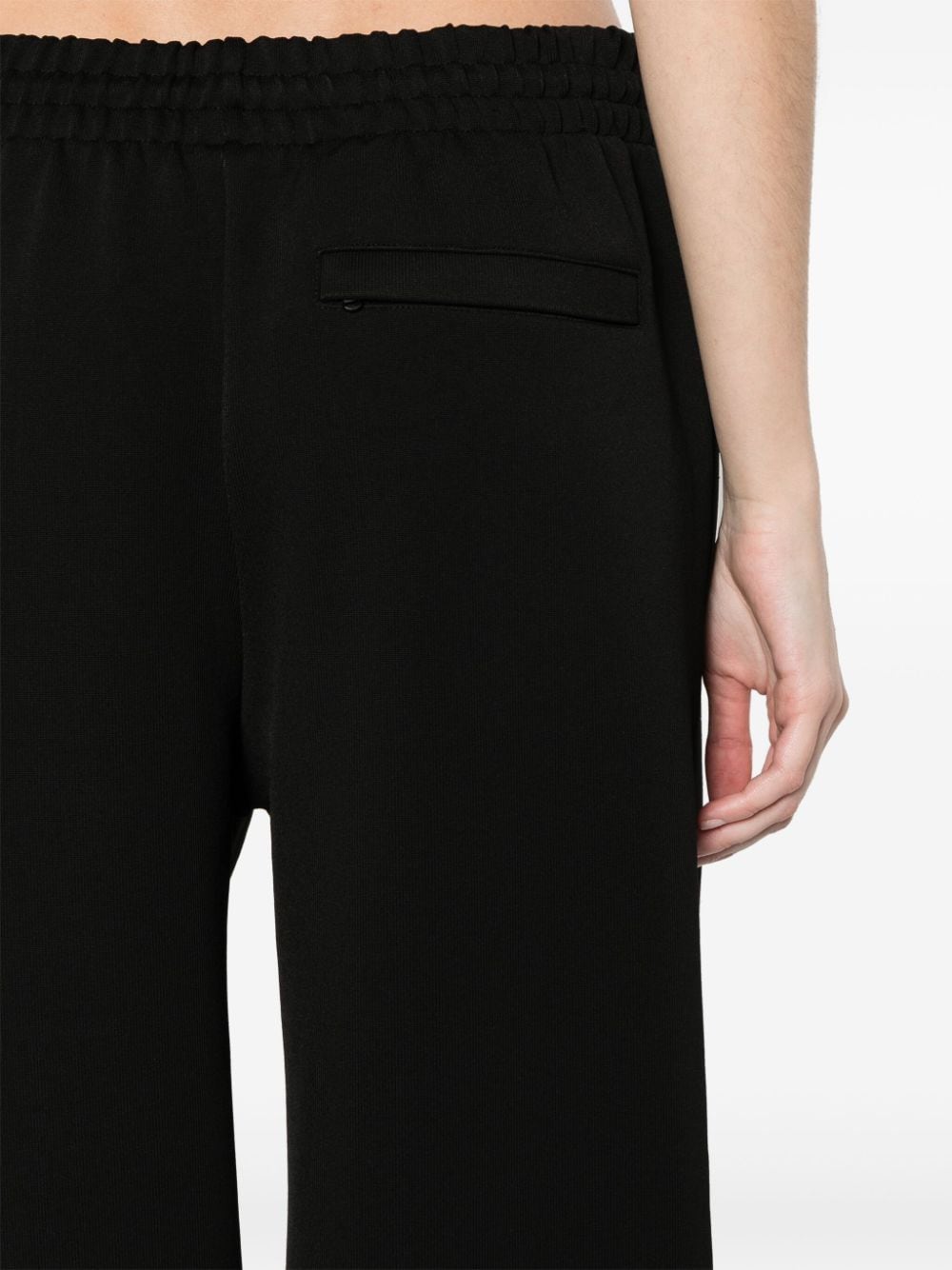 Shop Wardrobe.nyc Ribbed Straight-leg Trousers In Black