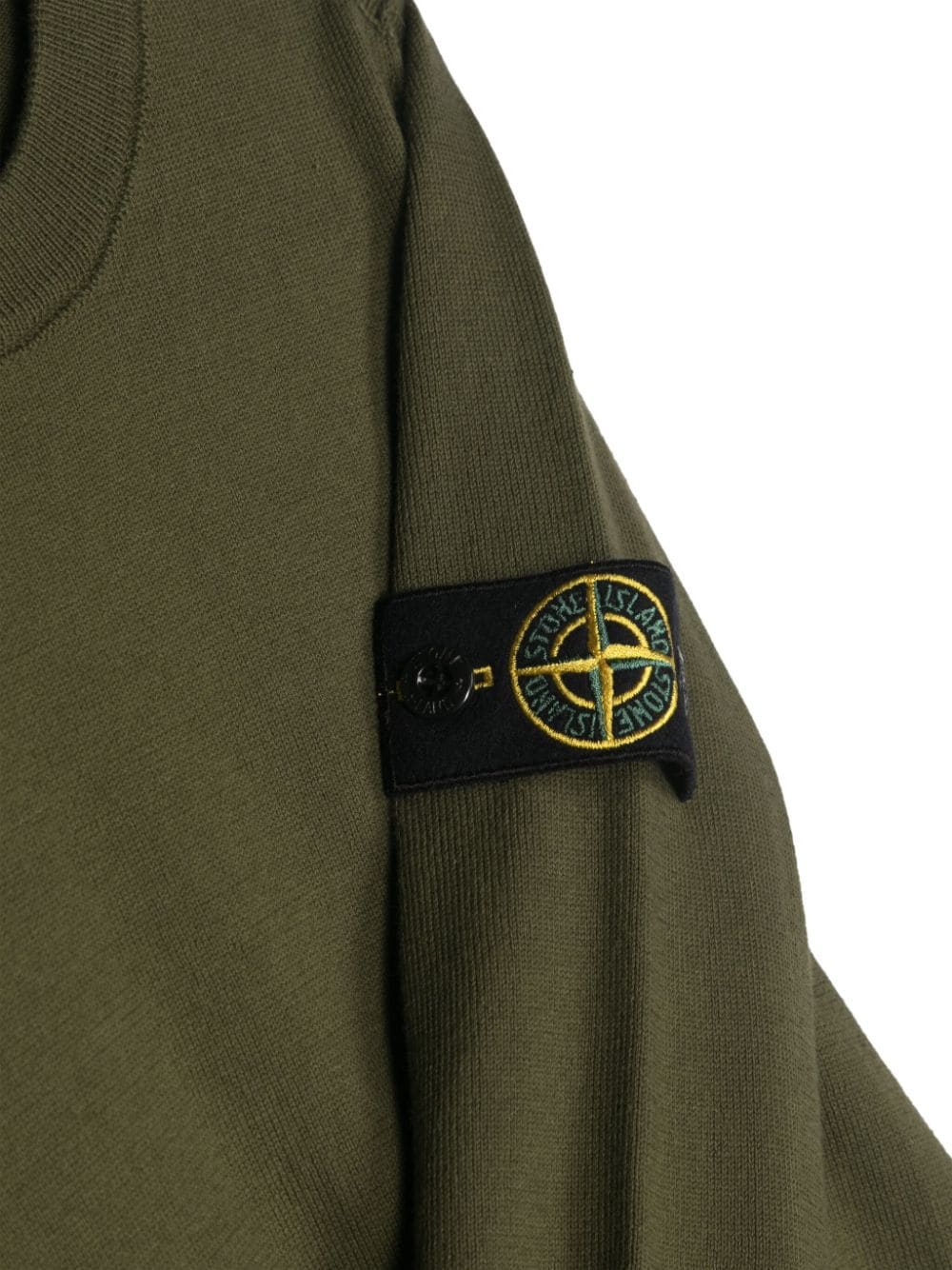 Shop Stone Island Junior Compass-badge Cotton Jumper In Green