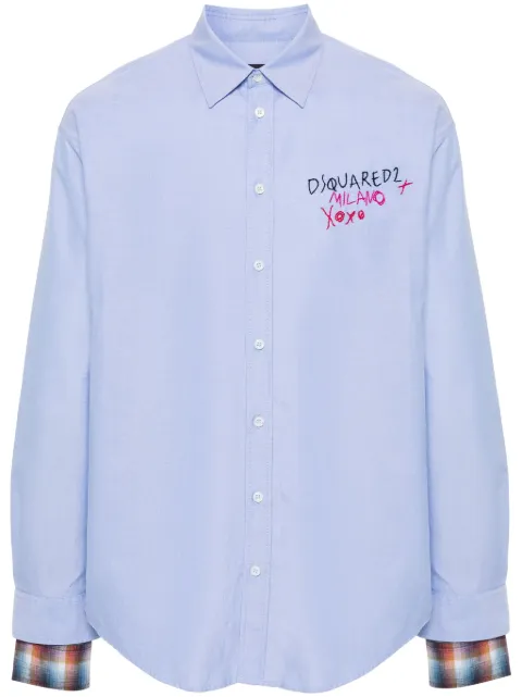 DSQUARED2 logo-embroidered shirt