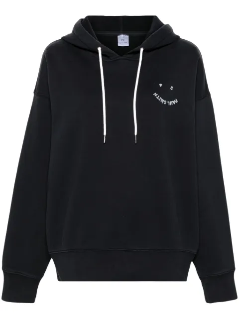 PS Paul Smith logo-embroidered cotton hoodie