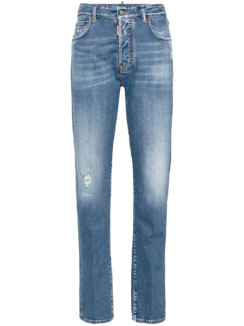 DSQUARED2 642 straight-leg stonewashed jeans