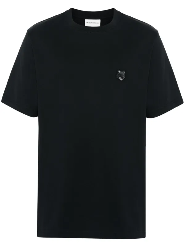 ✴︎まい✴︎ 　MAISON KITSUNÉ ブラック Tシャツ XS メゾン キツネ フォックスヘッド パッチ クラシック Tシャツ