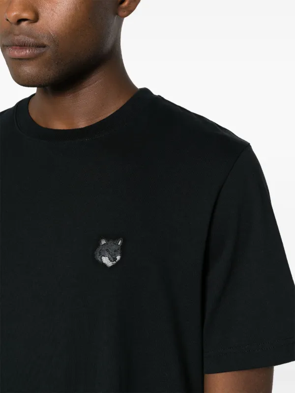 Maison Kitsuné フォックスパッチ Tシャツ | ブラック | FARFETCH JP