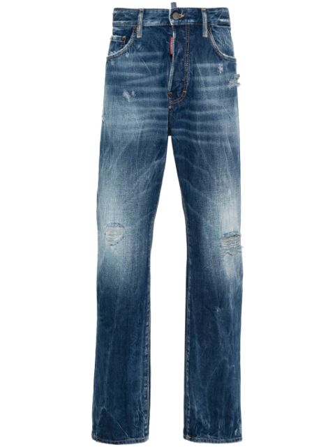 DSQUARED2 642 distressed straight-leg jeans Men