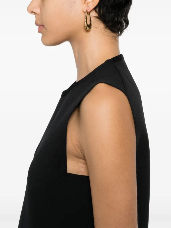 【JIL SANDER】sleeveless dress/追跡可能/全国送料無料 Jil Sander Panelled Sleeveless Dress | Black | FARFETCH JO