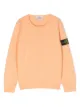 brushed-effect logo-print jumper 