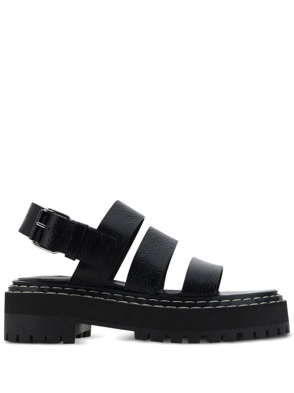 Proenza Schouler lug-sole leather sandals Black