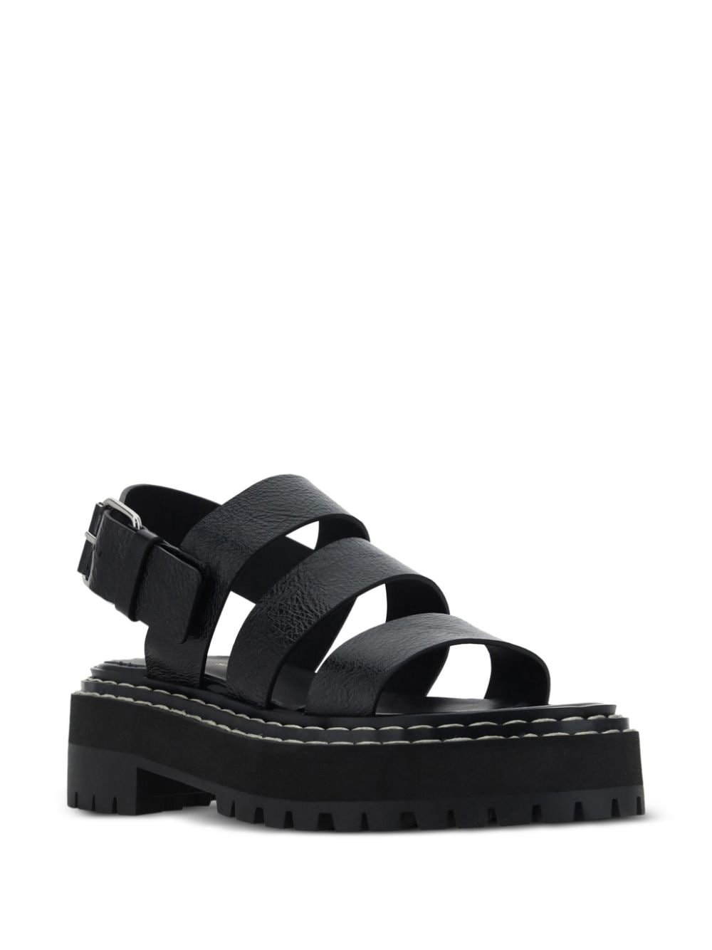 Proenza Schouler Leren sandalen Zwart