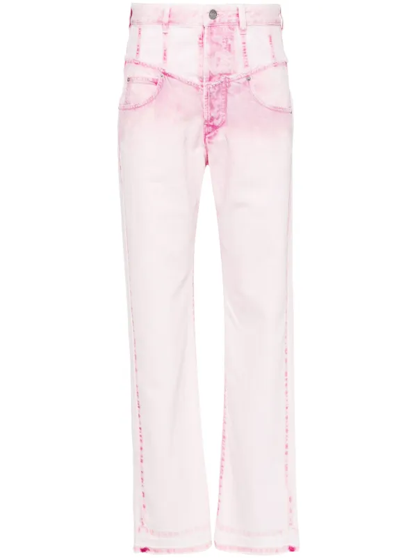 ISABEL MARANT Jean Noemie à Coupe Droite | Rose | FARFETCH FR